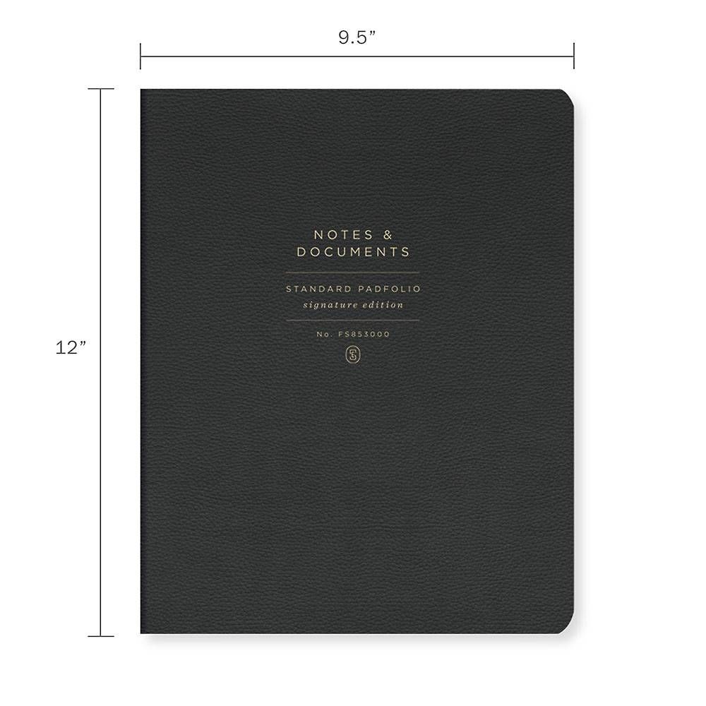 Black Faux Leather Padfolio