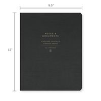 Black Faux Leather Padfolio