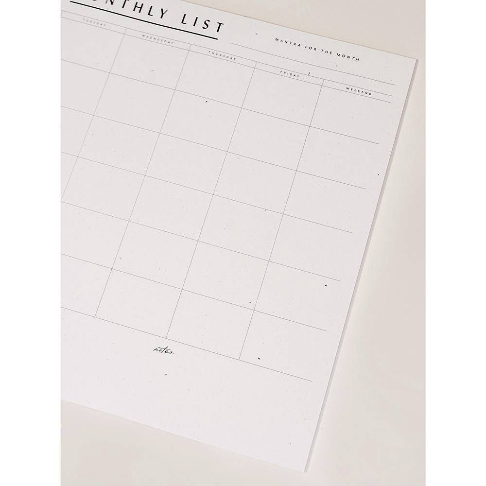 Monthly List Deskpad