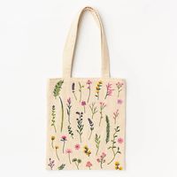 Wildflower Embroidered Tote