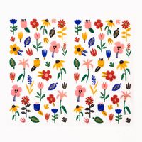 Paper Cut Flower Stickers