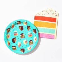 Party Cake Cocktail Plates