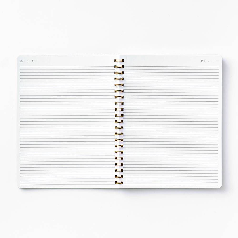 Green Wavy Spiral Notebook