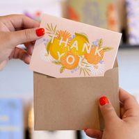 Orange And Peaches Thank You Card Set