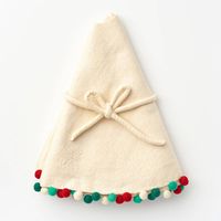 White Felt Pom Tree Skirt