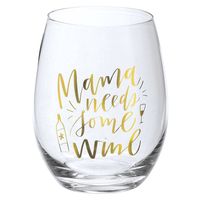 Mama Needs Wine Glass