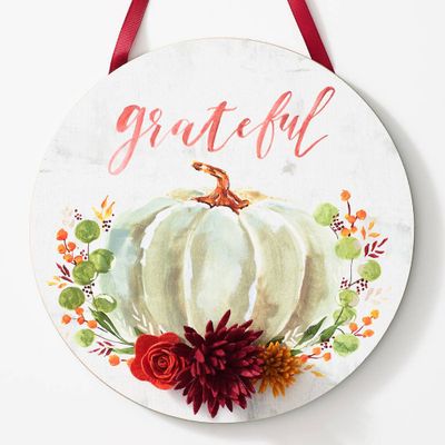 Pumpkin Felt Hanging Sign