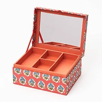 Linen Floral Jewelry Box