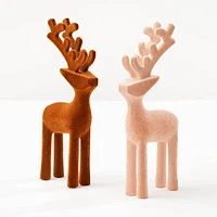 Flocked Deer Decor