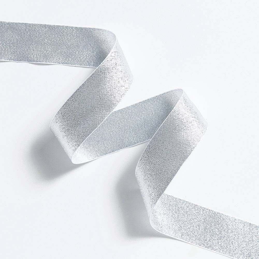 Silver Metallic Tinsel Ribbon