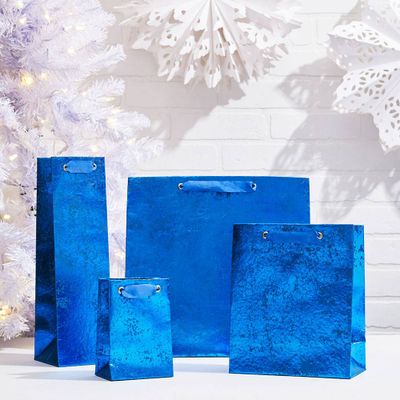 Small Crushed Blue Gift Bag