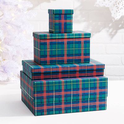 Holiday Plaid Gift Box