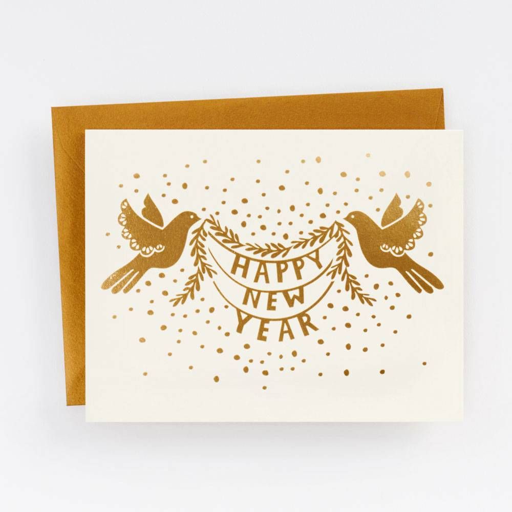 New Year Doves Card