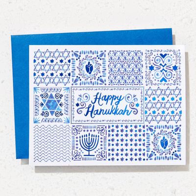 Hanukkah Watercolor Card