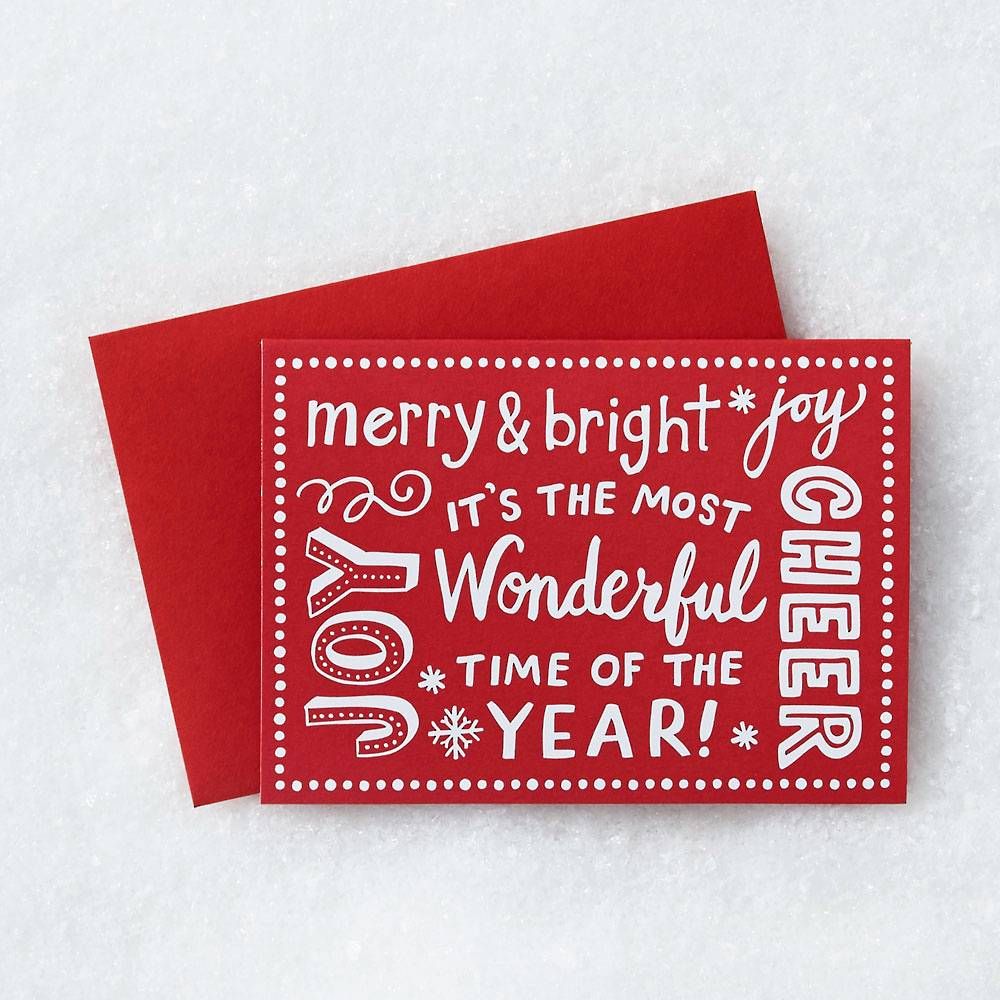 Holiday Typography Gift Card Holder