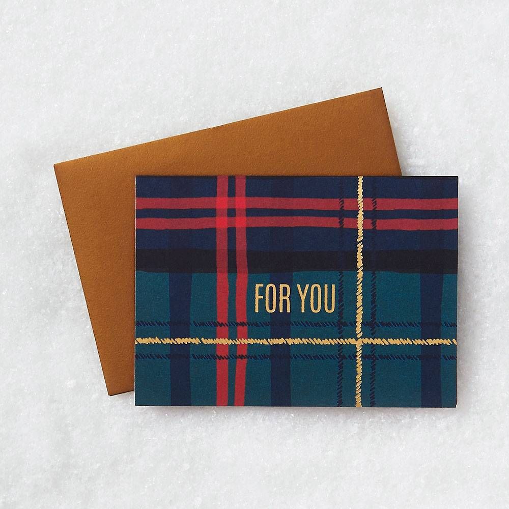 Plaid Gift Card Holder