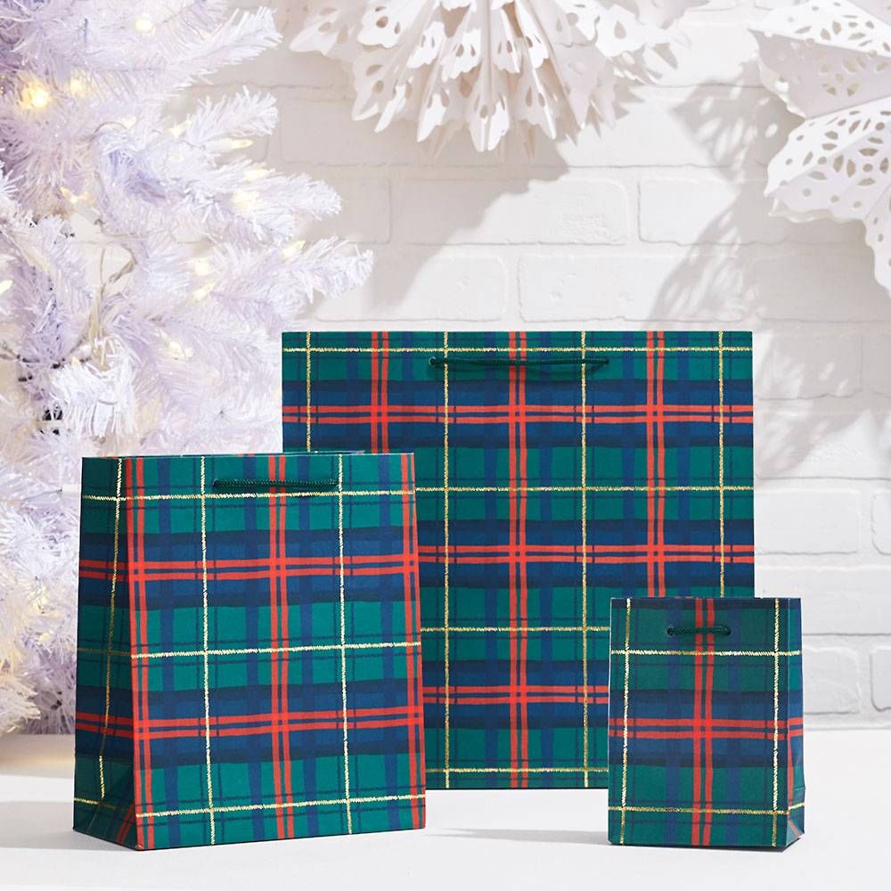 Holiday Plaid Gift Bag