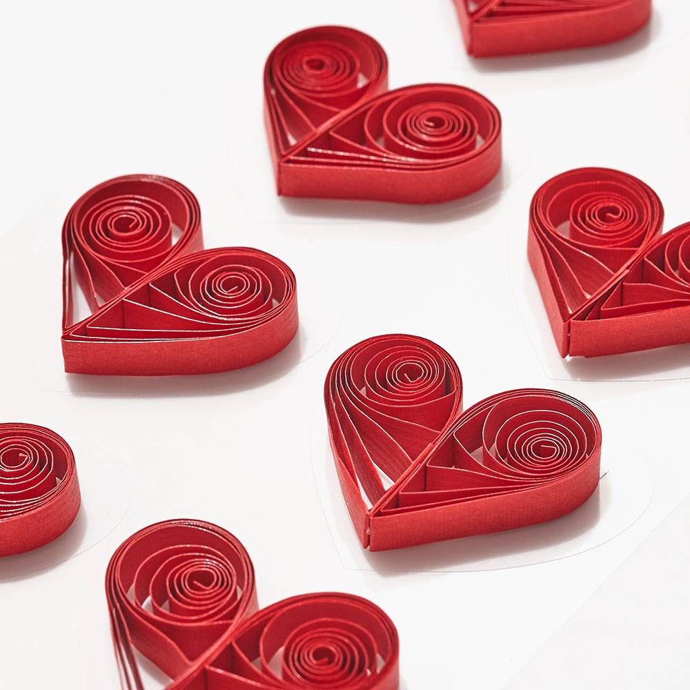 Quilling Heart Stickers