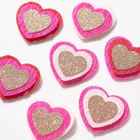 Layered Fringe Heart Stickers