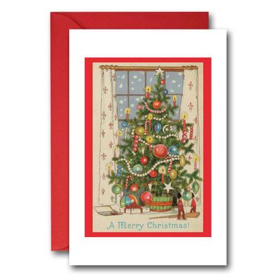 Vintage Christmas Tree Card