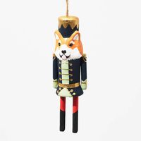 Paper Mache Corgi Ornament