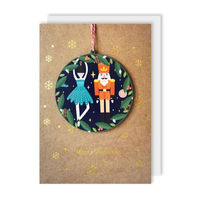 Nutcracker Ornament Christmas Card