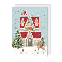 Snowy Home Advent Christmas Card