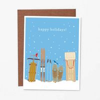 Snowy Sleds Holiday Card