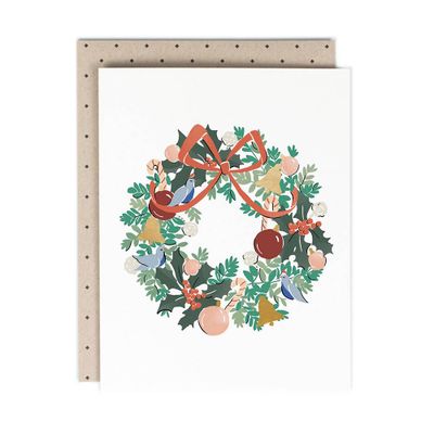Festive Wreath Holiday Card