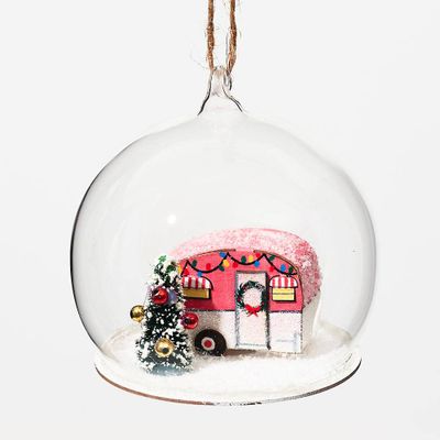 Camper Snowglobe Ornament