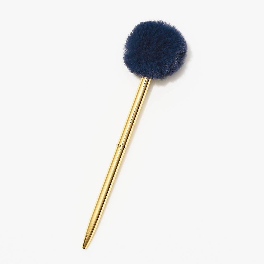 Fur Pom Pen Navy