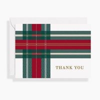 Plaid Thank You Holiday Card Set