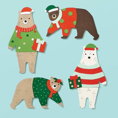 Christmas Bears In Sweaters Kit