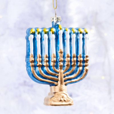 Glitter Menorah Ornament