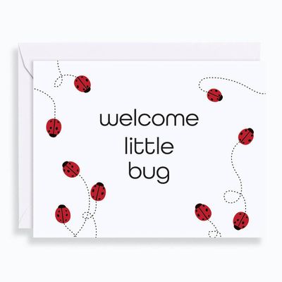 Welcome Little Bug Baby Card