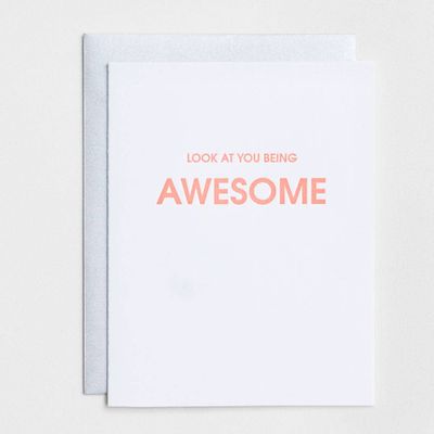 Being Awesome Congratulations Card