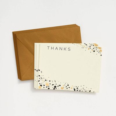 Foil Splatter Thank You Note Set