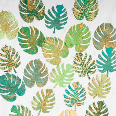 Botanical Greenery Foliage Leaves Pattern Aesthetic Wrapping Paper by  SweetBirdieStudio