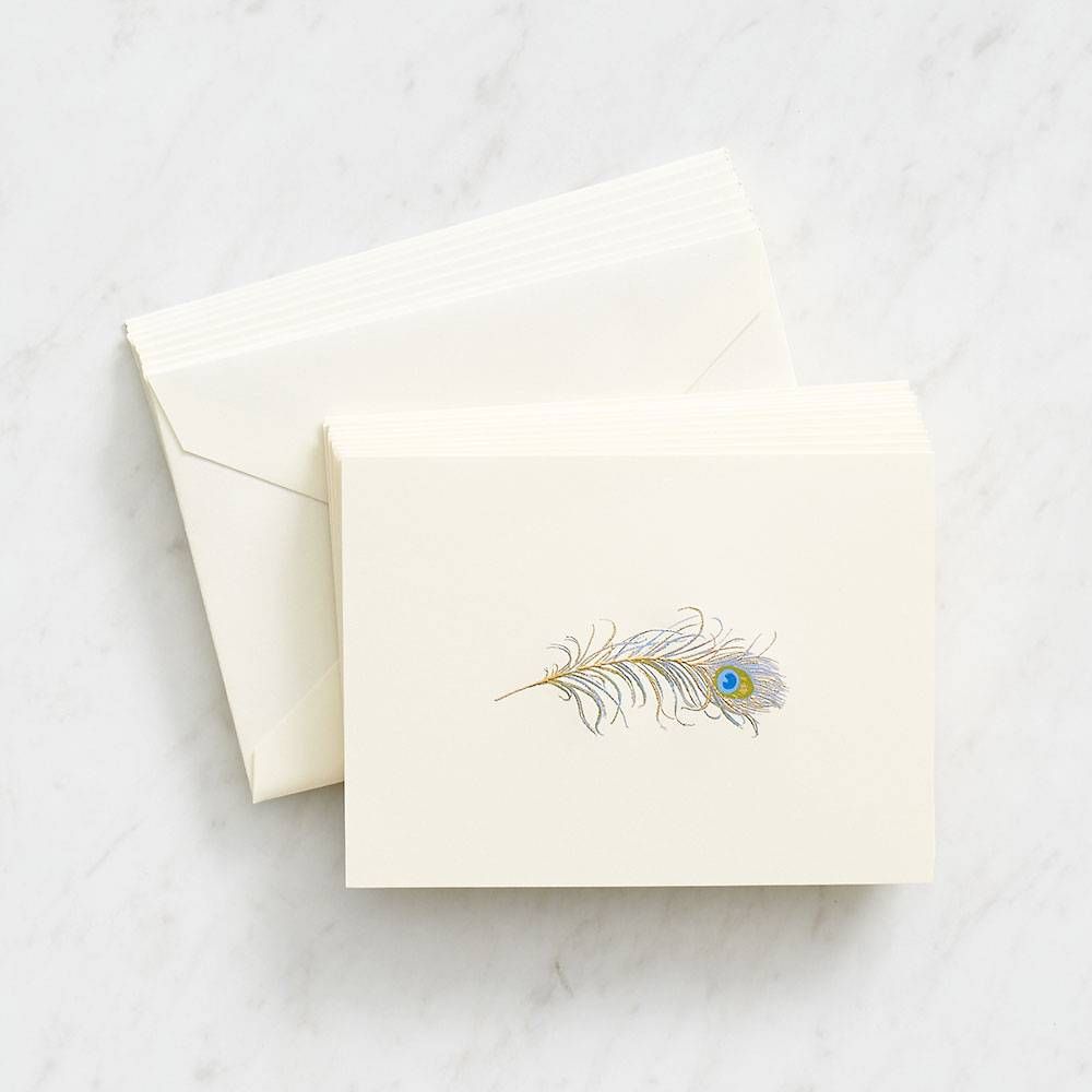 Gold Feather Stationery Set