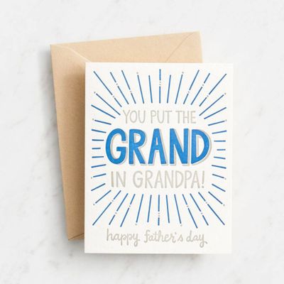 Grandpa Letterpress Father's Day Card