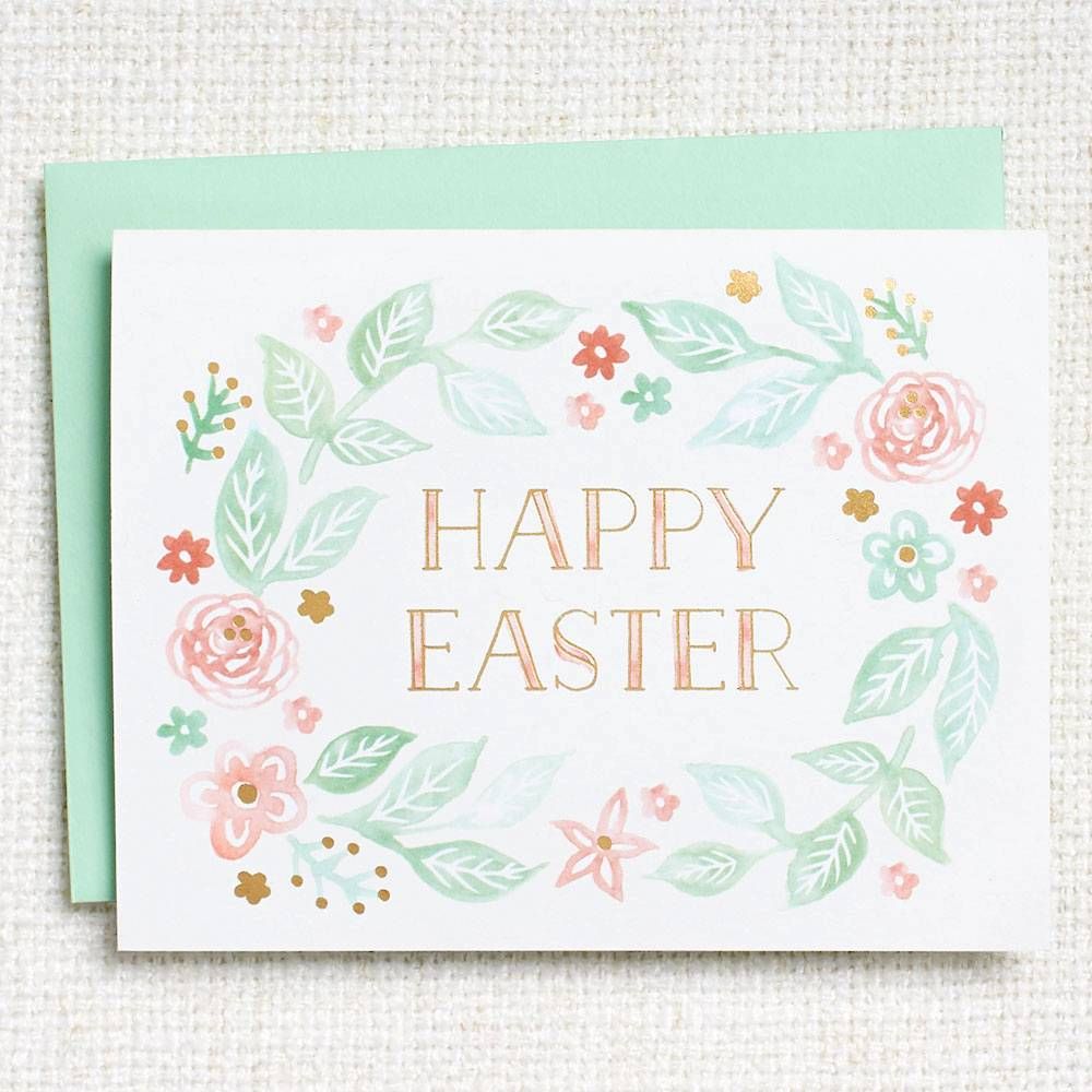 Happy Easter Wreath Card