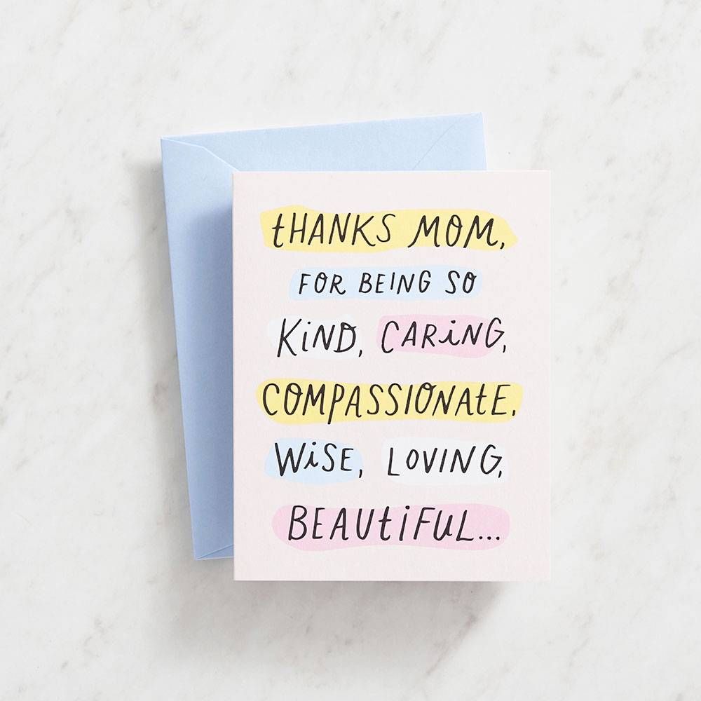 Thanks for your Qualities Mother's Day Card