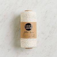 Silver Metallic Natural Twine Spool