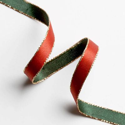 Double-Sided Red And Green Ribbon