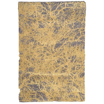Gold Cobweb on Slate Handmade Paper