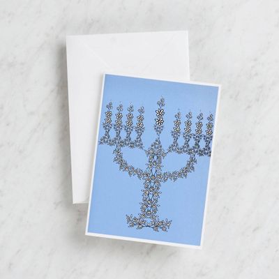 Hanukkah Glitter Menorah Card