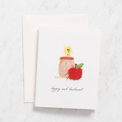 Apple and Honey Rosh Hashanah Greeting Card