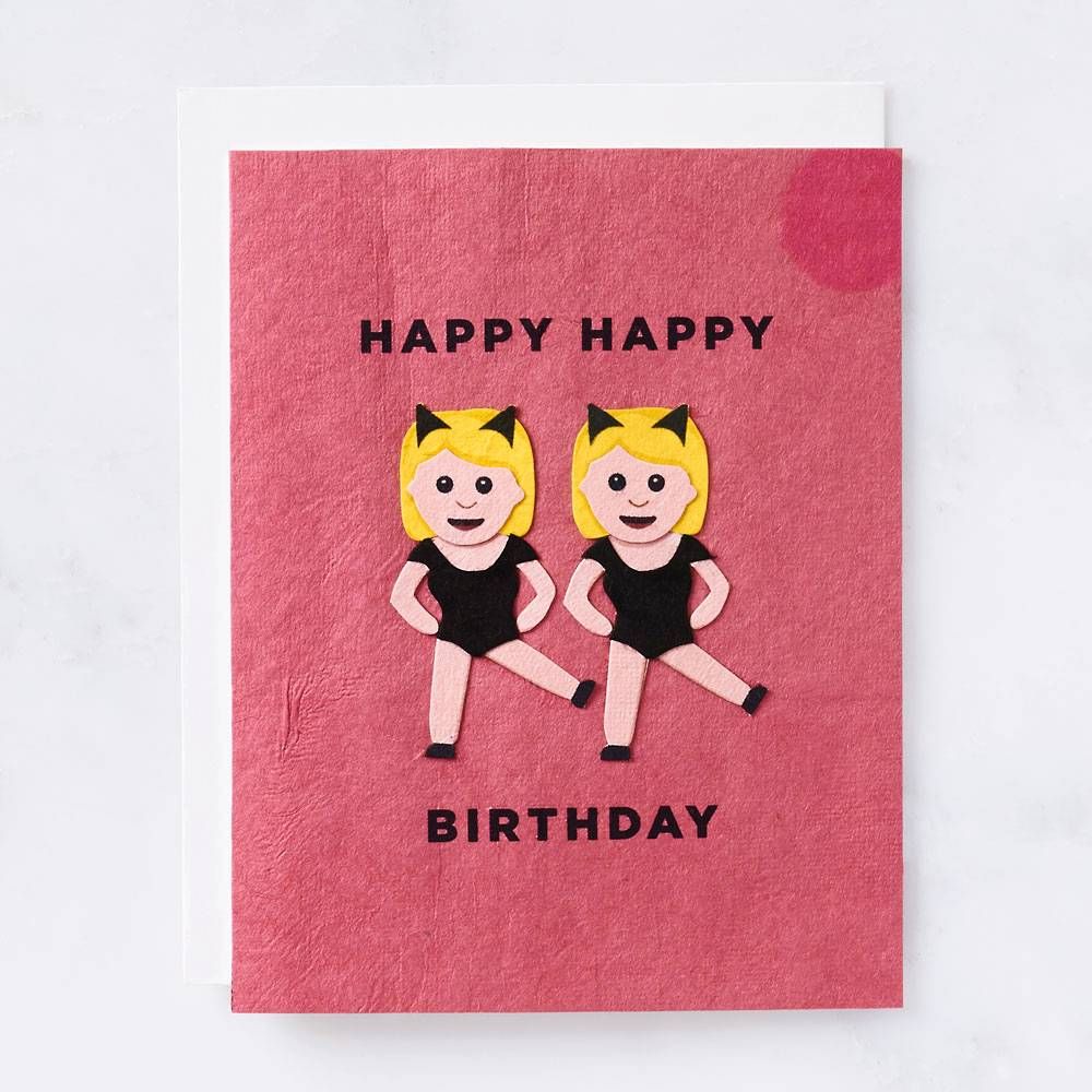 Dancing Twins Birthday Card