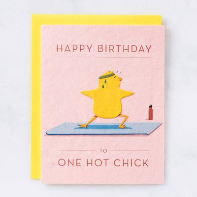 Paper Source Naked At Work Birthday Card