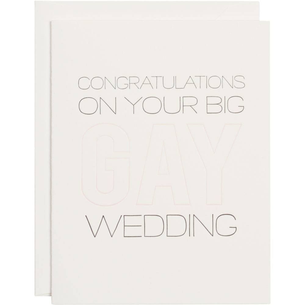 Congrats Big Gay Wedding Card